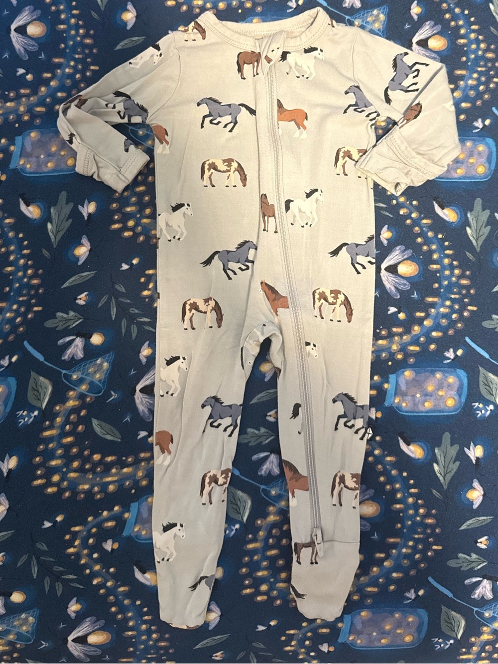 Kyte BABY Horse Print Footed One-Piece